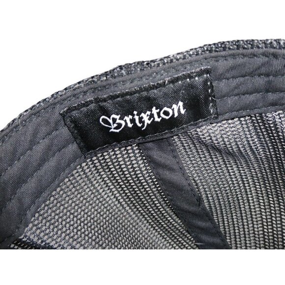 Brixton Logo Black Gray Trucker Hat Baseball Cap‎ Snapback mesh - Picture 5 of 9